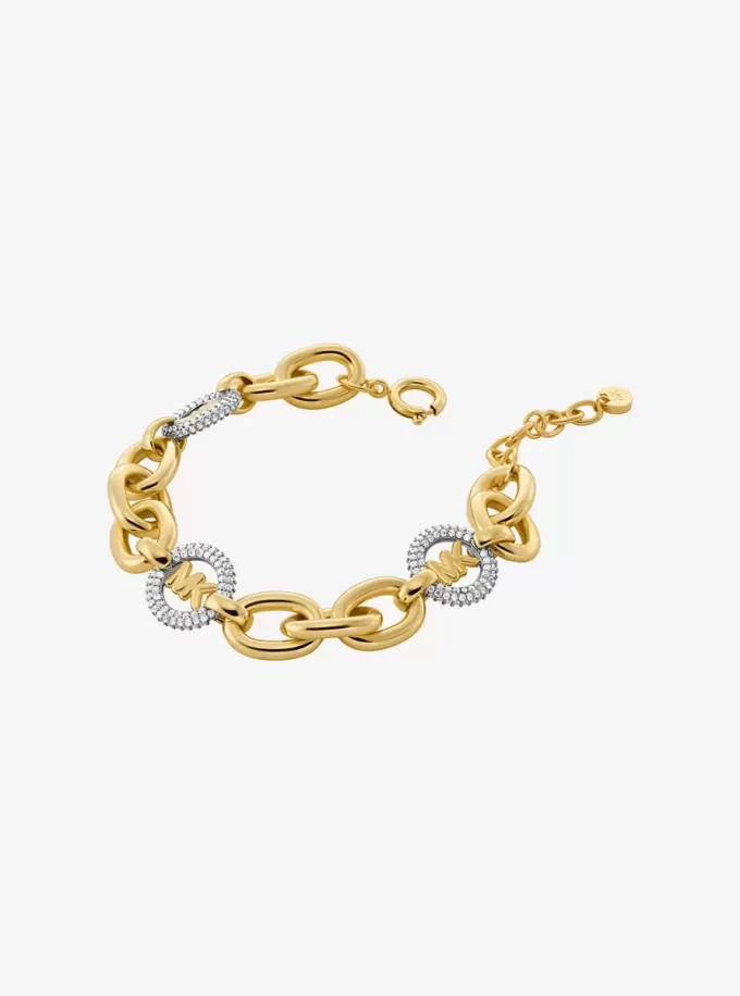 Pavé Logo Charm Chain-Link Bracelet Pavé Logo Charm Chain-Link Bracelet