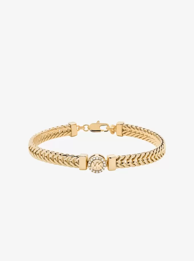 Pavé Logo Foxtail Chain Bracelet