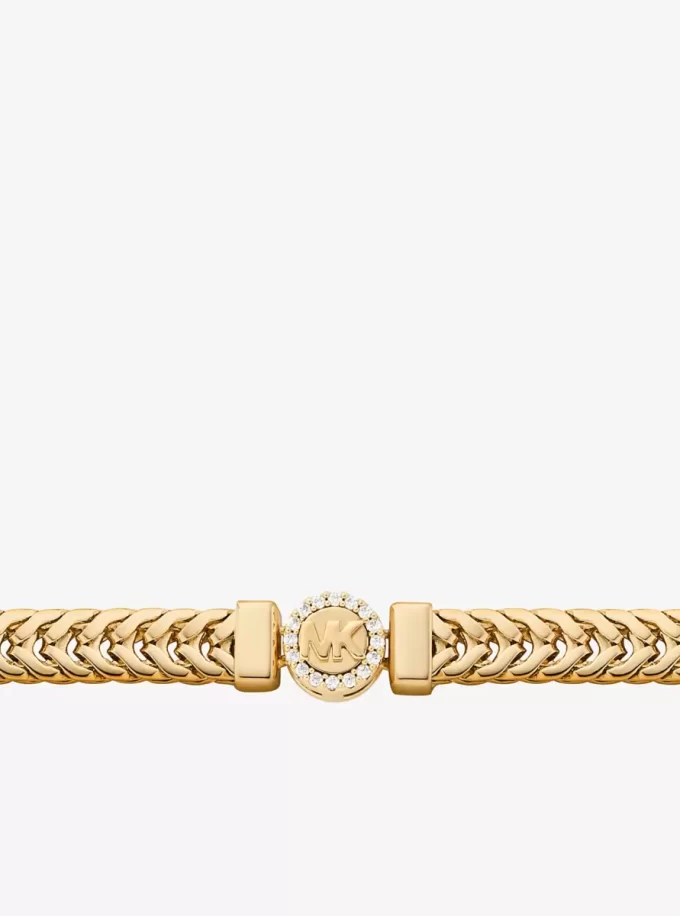 Pavé Logo Foxtail Chain Necklace Pavé Logo Foxtail Chain Necklace