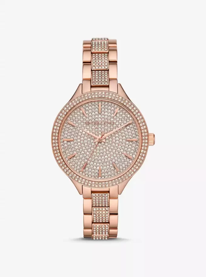 Pavé Rose Gold-Tone Watch Pavé Rose Gold-Tone Watch