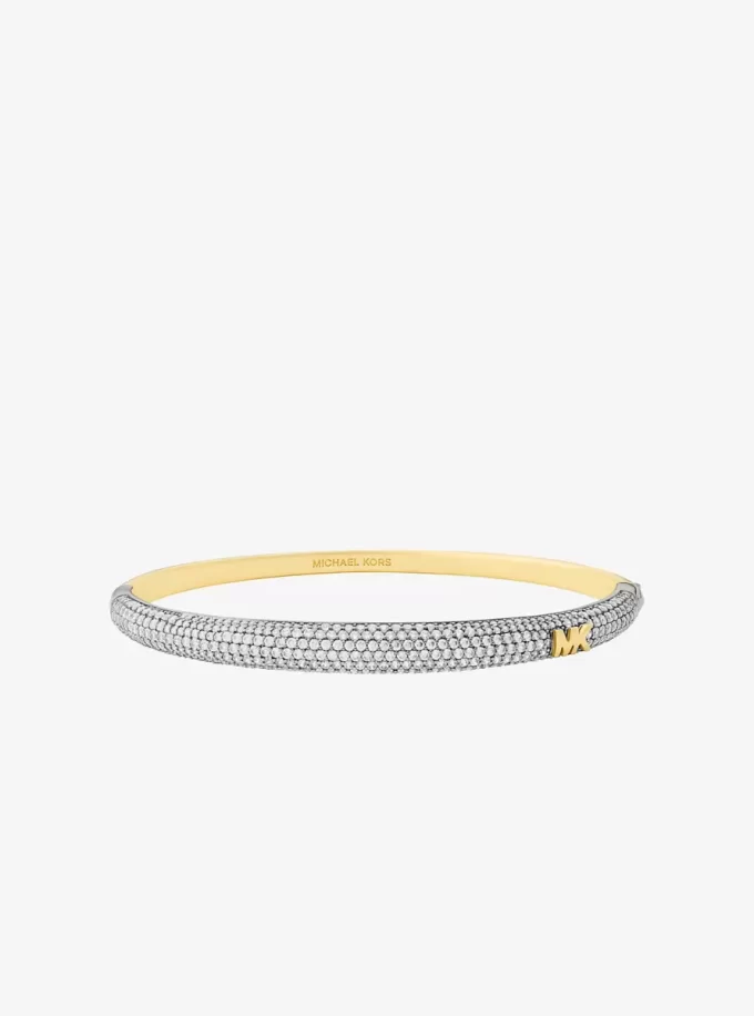 Pavé Two-Tone Dome Bangle