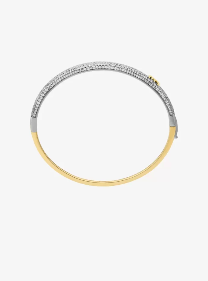 Pavé Two-Tone Dome Bangle