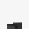 Pebbled Leather Billfold Wallet and Signature Logo Card Case Gift Set