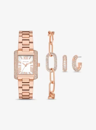 Petite Emery Rose Gold-Tone Watch and Jewelry Gift Set Petite Emery Rose Gold-Tone Watch and Jewelry Gift Set