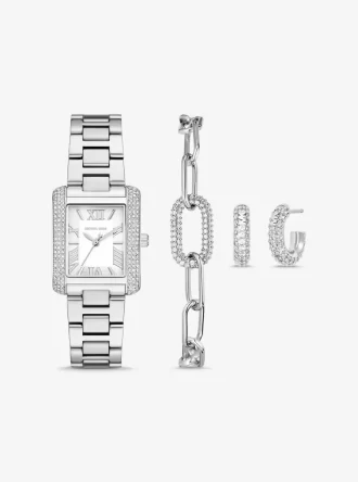 Petite Emery Silver-Tone Watch and Jewelry Gift Set Petite Emery Silver-Tone Watch and Jewelry Gift Set