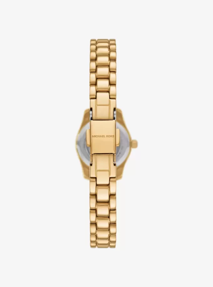 Petite Lexington Pavé Gold-Tone Watch and Jewelry Gift Set