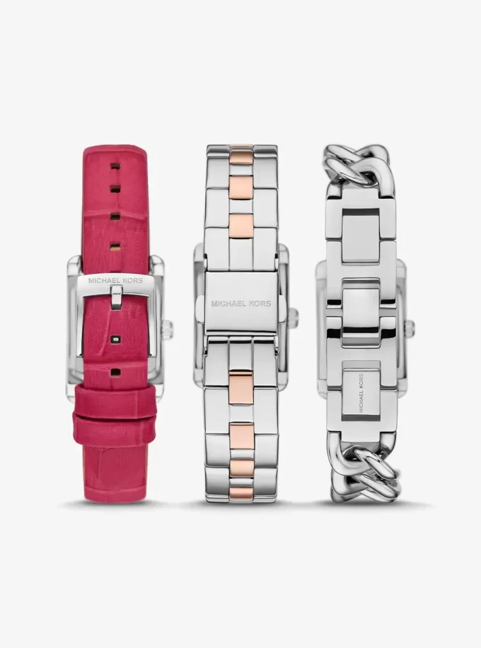 Petite Monroe Two-Tone and Crocodile-Embossed Leather Watch Strap Set Petite Monroe Two-Tone and Crocodile-Embossed Leather Watch Strap Set