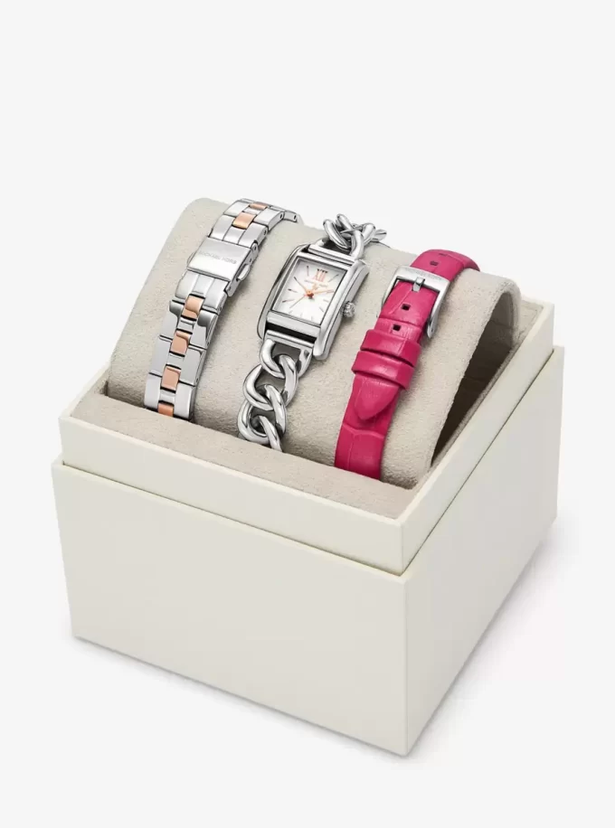 Petite Monroe Two-Tone and Crocodile-Embossed Leather Watch Strap Set Petite Monroe Two-Tone and Crocodile-Embossed Leather Watch Strap Set