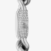 Petite Pavé Silver-Tone Chain-Link Watch