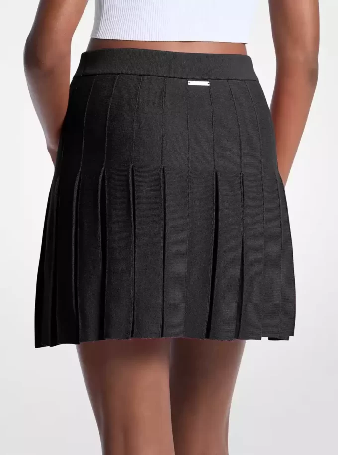 Pleated Cotton Blend Mini Skirt Pleated Cotton Blend Mini Skirt