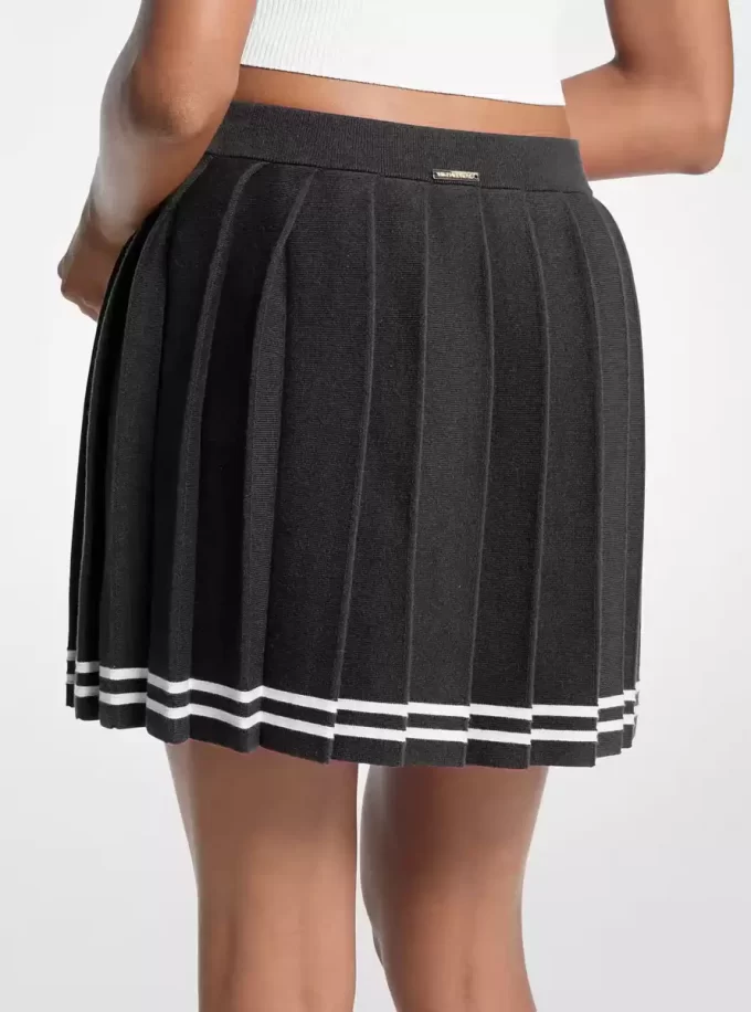 Pleated Cotton Blend Skirt Pleated Cotton Blend Skirt