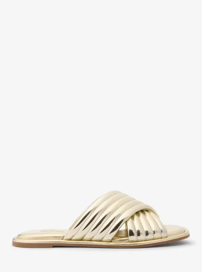 Portia Metallic Slide Sandal Portia Metallic Slide Sandal