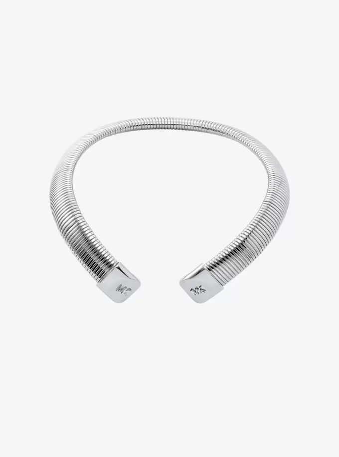 Precious Metal-Plated Brass Collar Necklace Precious Metal-Plated Brass Collar Necklace