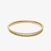 Precious Metal-Plated Brass Double Wrap Stretch Tennis Bracelet