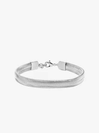 Precious Metal-Plated Brass Snake Chain Bracelet Precious Metal-Plated Brass Snake Chain Bracelet