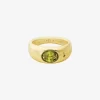 Precious Metal-Plated Cubic Zirconia Signet Ring Precious Metal-Plated Cubic Zirconia Signet Ring