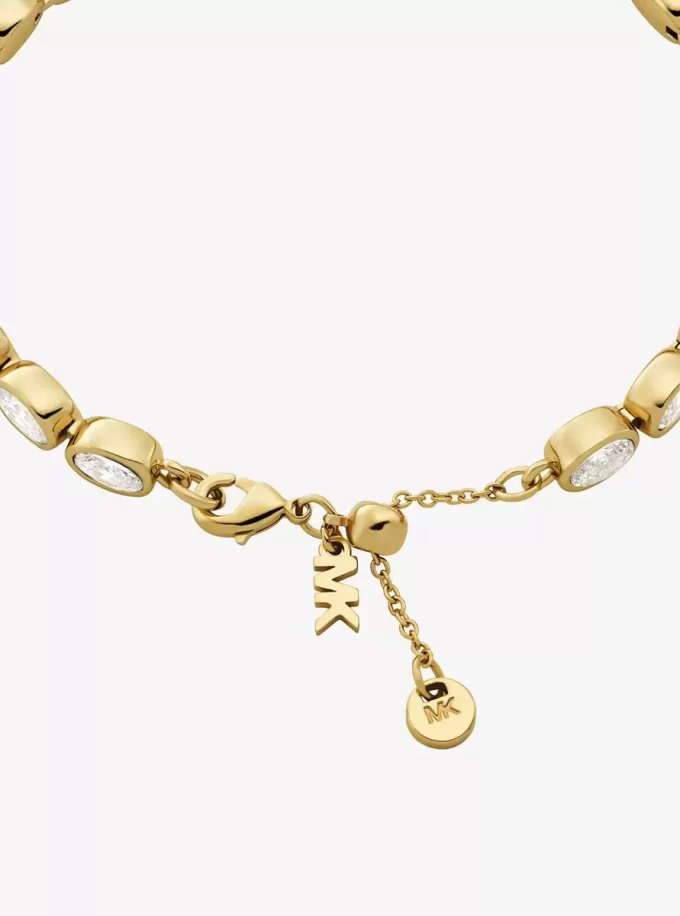 Precious Metal-Plated Cubic Zirconia Tennis Bracelet