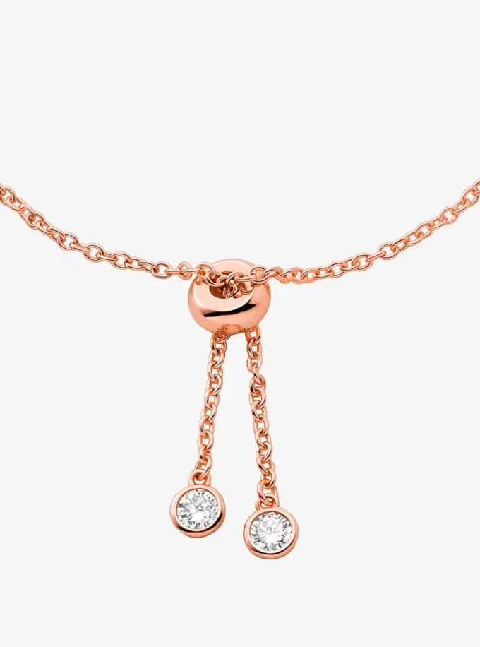 Precious Metal-Plated Sterling Silver Bezel Slider Bracelet Precious Metal-Plated Sterling Silver Bezel Slider Bracelet