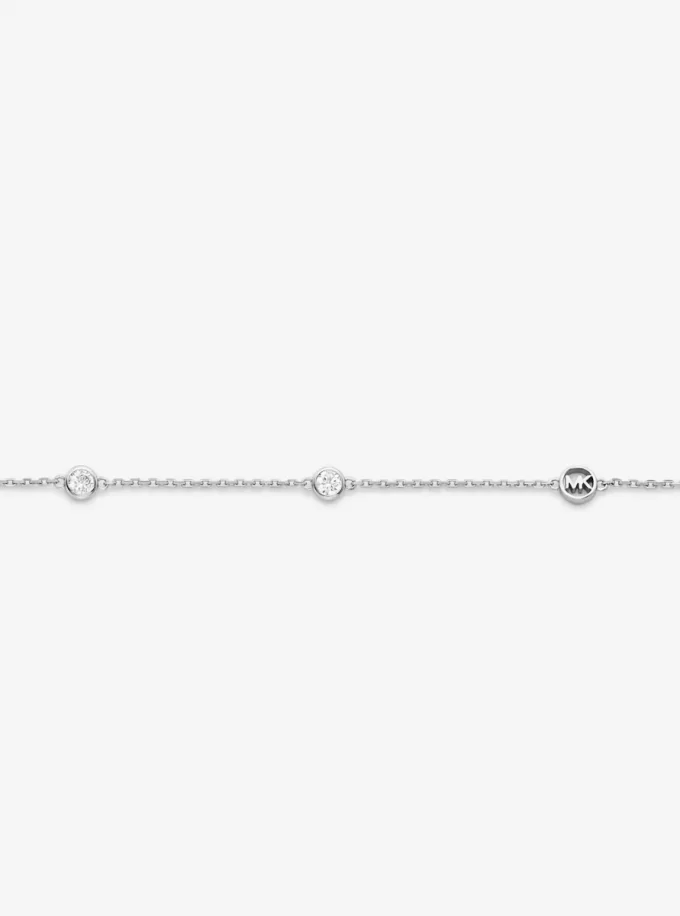 Precious Metal-Plated Sterling Silver Cubic Zirconia Necklace Precious Metal-Plated Sterling Silver Cubic Zirconia Necklace