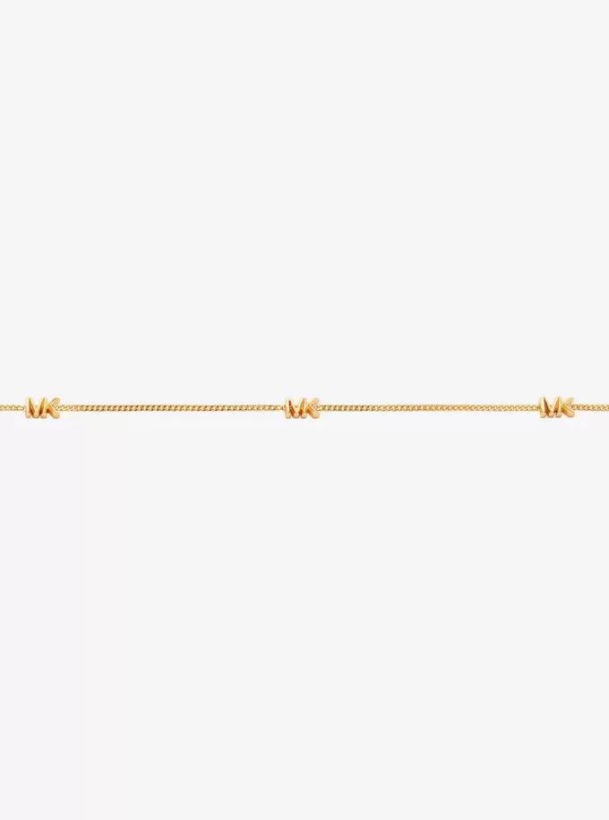 Precious Metal-Plated Sterling Silver Logo Necklace