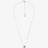 Precious Metal-Plated Sterling Silver Pavé Halo Necklace