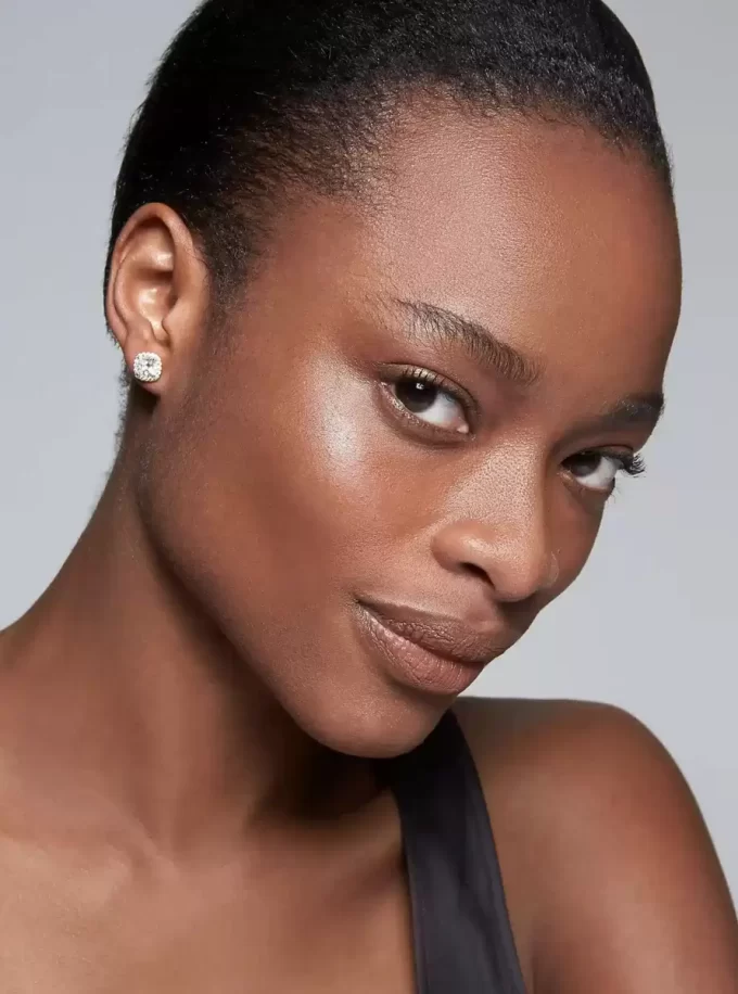 Precious Metal-Plated Sterling Silver Pavé Stud Earrings Precious Metal-Plated Sterling Silver Pavé Stud Earrings