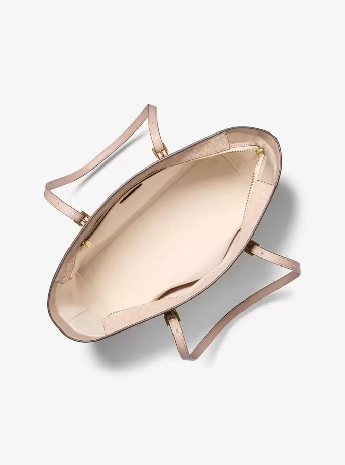 Quinn Large Signature Logo and Leather Tote Bag