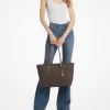 Quinn Large Signature Logo and Leather Tote Bag Quinn Large Signature Logo and Leather Tote Bag