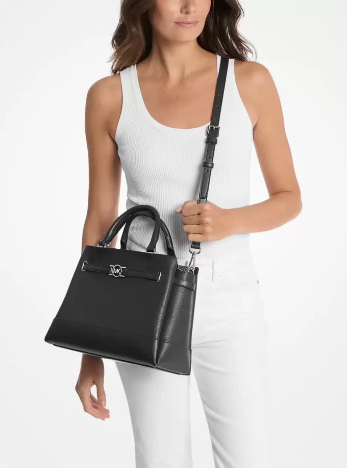 Reed Large Pebbled Leather Satchel