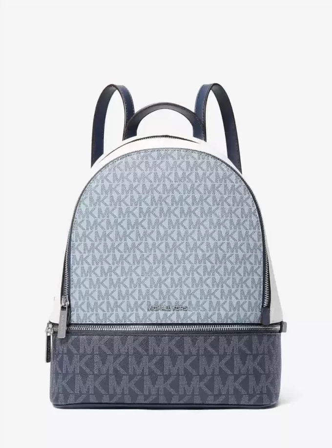 Rhea Medium Color-Block Signature Logo Backpack Rhea Medium Color-Block Signature Logo Backpack
