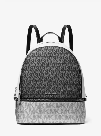 Rhea Medium Metallic Signature Logo Backpack Rhea Medium Metallic Signature Logo Backpack