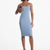 Ribbed Stretch Knit Midi Tank Dress Ribbed Stretch Knit Midi Tank Dress