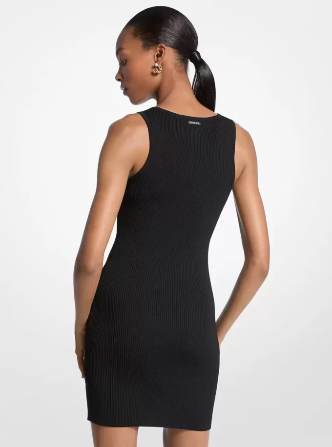 Ribbed Viscose Blend Tank Dress
