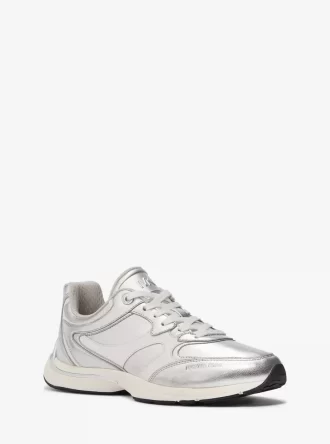 Riley Metallic Leather Trainer