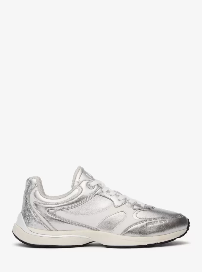 Riley Metallic Leather Trainer