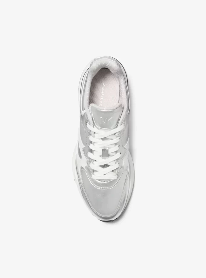 Riley Metallic Leather Trainer