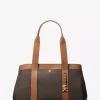 Romee Large Signature Logo and Leather Tote Bag Romee Large Signature Logo and Leather Tote Bag