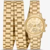 Runway 18K Gold-Plated Stainless Steel Triple Wrap Watch Runway 18K Gold-Plated Stainless Steel Triple Wrap Watch