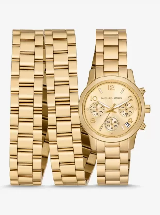 Runway 18K Gold-Plated Stainless Steel Triple Wrap Watch Runway 18K Gold-Plated Stainless Steel Triple Wrap Watch
