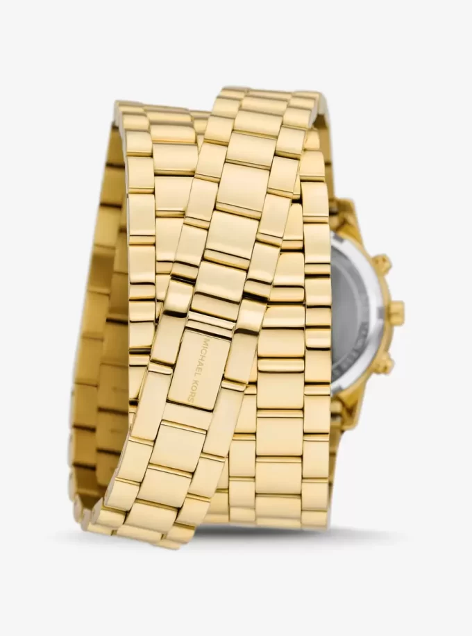Runway 18K Gold-Plated Stainless Steel Triple Wrap Watch Runway 18K Gold-Plated Stainless Steel Triple Wrap Watch