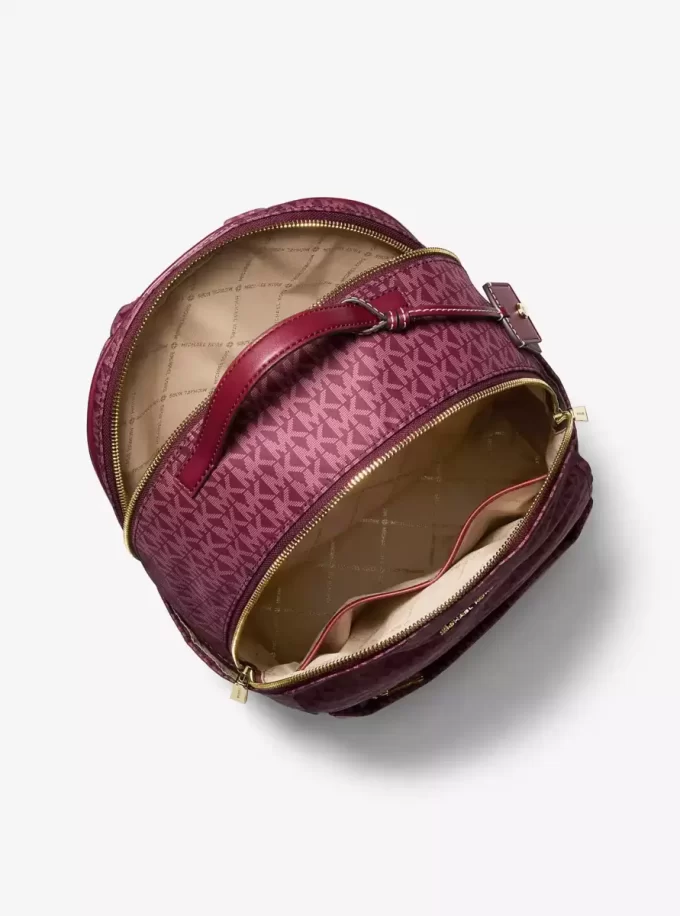 Sable Large Printed Signature Logo Backpack Sable Large Printed Signature Logo Backpack