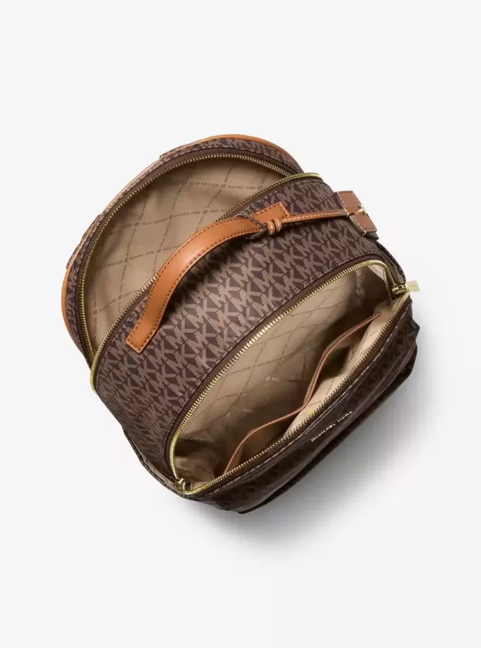 Sable Large Printed Signature Logo Backpack Sable Large Printed Signature Logo Backpack