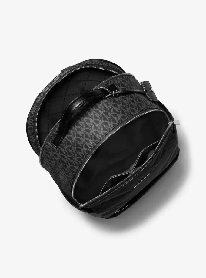 Sable Large Printed Signature Logo Backpack Sable Large Printed Signature Logo Backpack