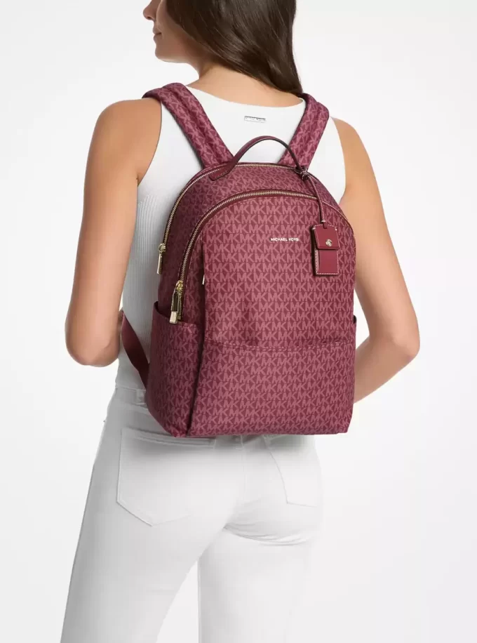 Sable Large Printed Signature Logo Backpack Sable Large Printed Signature Logo Backpack