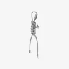 Silver-Tone and Metallic Braided Cord Bag Charm Silver-Tone and Metallic Braided Cord Bag Charm