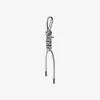 Silver-Tone and Metallic Braided Cord Bag Charm Silver-Tone and Metallic Braided Cord Bag Charm