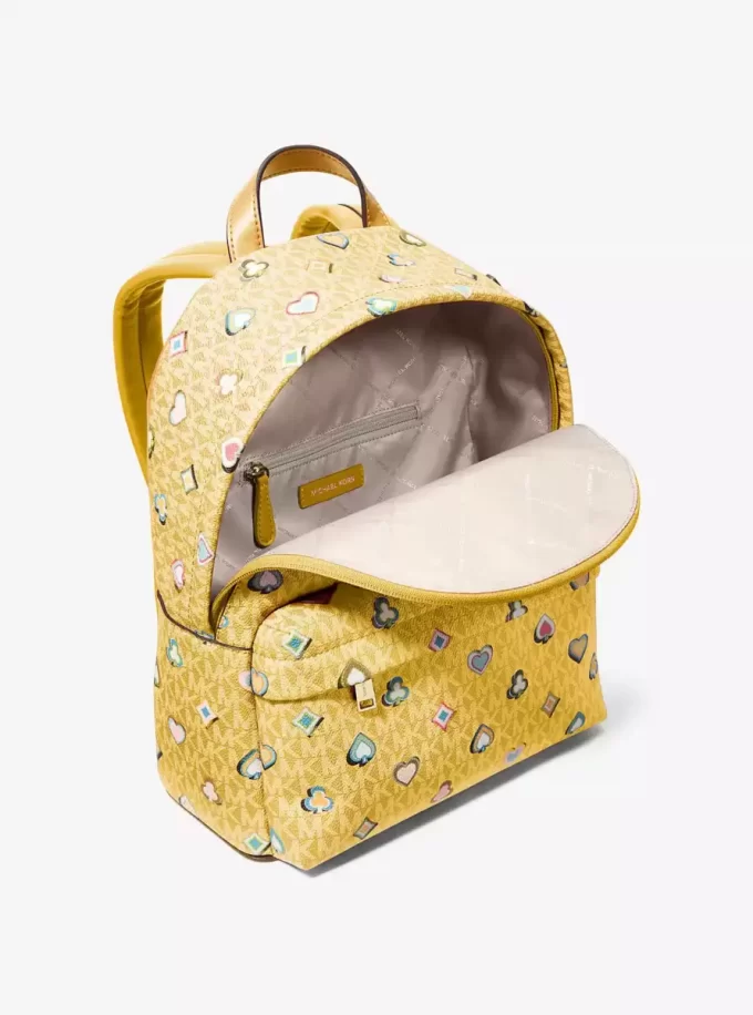 Slater Medium Printed Signature Logo Backpack Slater Medium Printed Signature Logo Backpack