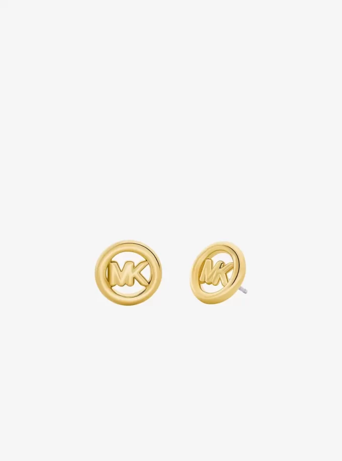 Small Logo Charm Stud Earrings Small Logo Charm Stud Earrings