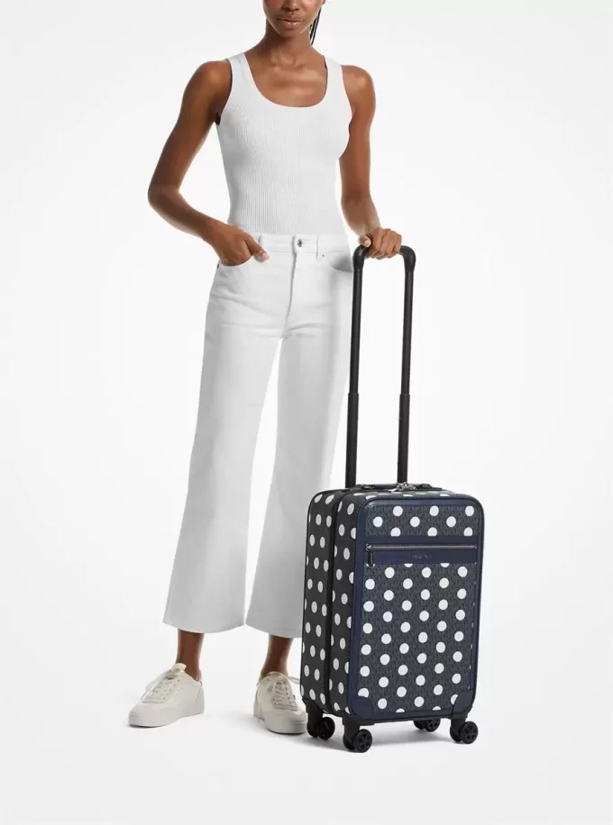 Small Polka Dot Signature Logo Suitcase