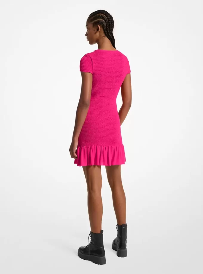 Smocked Georgette Mini Dress Smocked Georgette Mini Dress